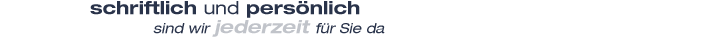 schriftlich und pers&ouml;nlich