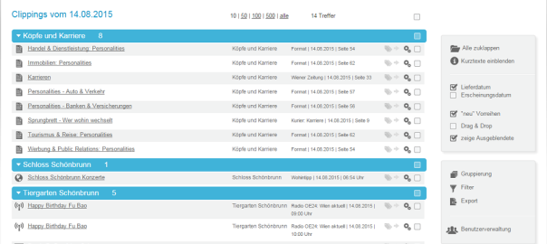 Archiv Demo CLIP Mediaservice