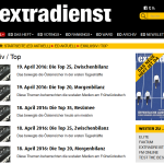 Screenshot von Quotenranking auf extradienst.at