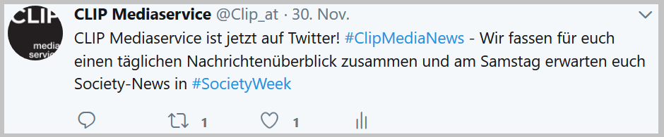 CLIP Mediaservice ist auf Twitter