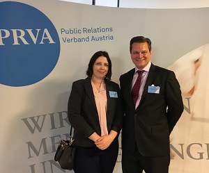 Christina Hagenauer und Alexander Seutter beim PRVA Kommunikationstag