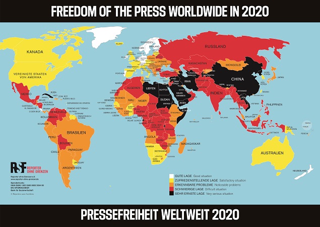 Rangliste der Pressefreiheit 2020