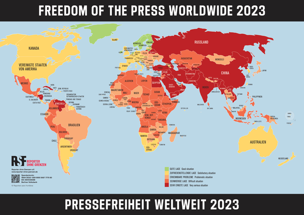 Rangliste der Pressefreiheit 2023